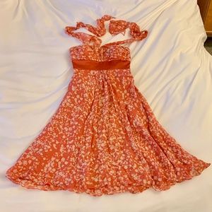 Max & Cleo chiffon midi dress, size 4